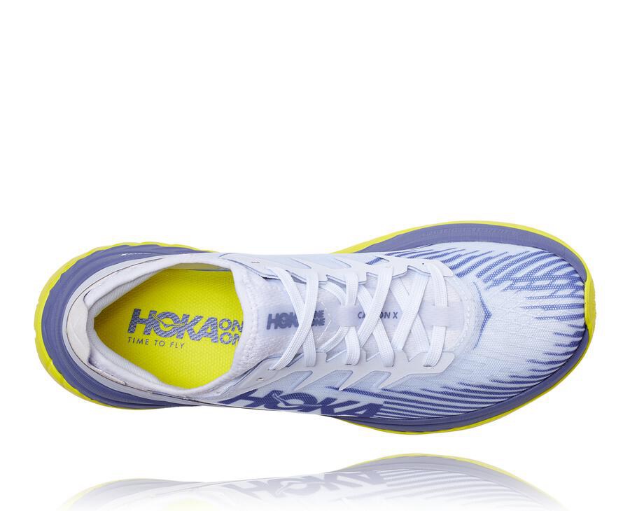 Zapatillas Running Hoka One One Hombre - Carbon X-Spe - Blancas/Azules - QGY387104